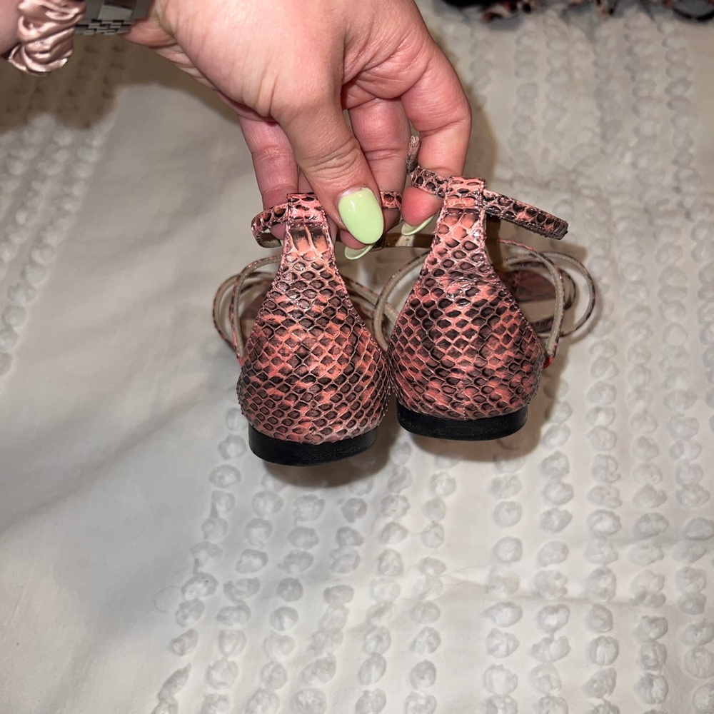 Jimmy Choo Gladiator Flat Sandles - Python Pink - image 4